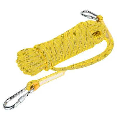 Produktbild von Outdoor -Klettern Fluchtseil 10 mm Durchmesser Sicherheitsüberlebenskabel (gelb 50 m)