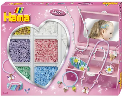 Productafbeelding van Hama Beads 3707H, set voor het maken van sieraden voor kinderen, vanaf 5 jaar, meerkleurig