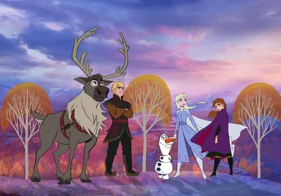 Zdjęcie produktu dla Disney fototapeta Mrożony fioletowymIpomarańczowym - 610075 - 400 x 280 cm