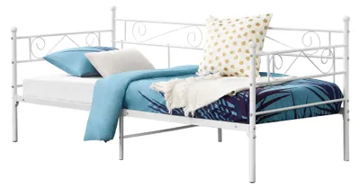 Produktbild von Metallbett 'Kerava' mit Lattenrost 90x200 cm Weiß