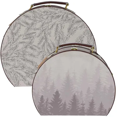 Image de Set de boîtes décoratives en forme de valises, 2 pièces