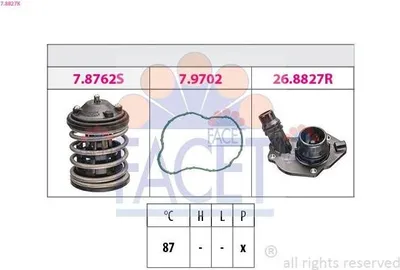 Produktbild von FACET Thermostat Kühlmittel 87°C für BMW 3 Touring (E91) 3 Limousine (E90) 5 Touring (F11) 1 Schrägheck (F20) 3 Touring (F31)
