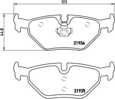 Produktbild von Brembo Bremsbelagsatz, Scheibenbremse Hinterachse P 71 006