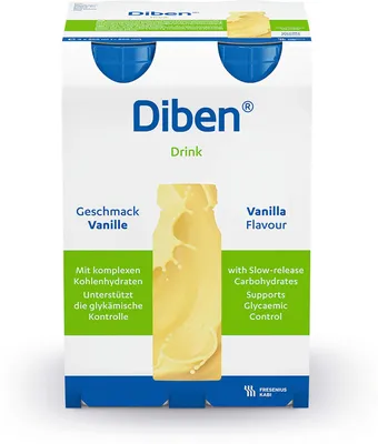 Productafbeelding van Diben Drink Vanille, voedingssupplement en dieetvoeding voor diabetes, 800 ml oplossing