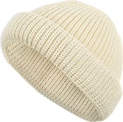 Produktbild von Schippermütze wollweiß 100% Schurwolle Wollmütze Strickmütze