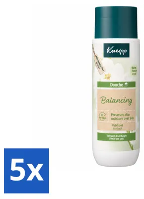 Zdjęcie produktu dla 5 sztuk żelu pod prysznic Kneipp Balancing o zapachu paczuli - 200 ml - zestaw ekonomiczny