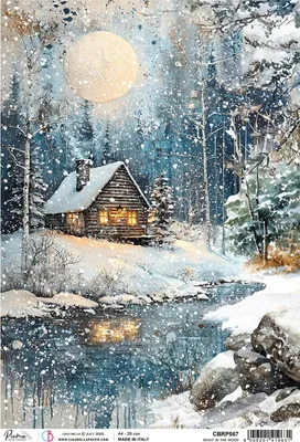 Produktbild von Motiv-Strohseide "Forest Tales - Night in the Wood", DIN A4