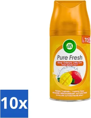 Immagine prodotto di Air Wick Freshmatic – Ricarica per deodorante per ambienti – Mango tropicale – 250 ml - Confezione risparmio - 10 pezzi