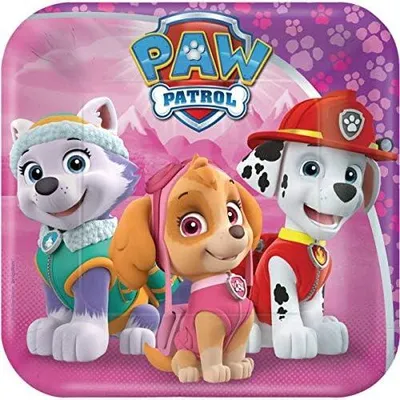 Immagine prodotto di Paw Patrol, 8 piccoli piatti rosa