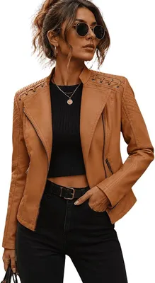 Productafbeelding van Currero Leren Jas Dames Beige XL