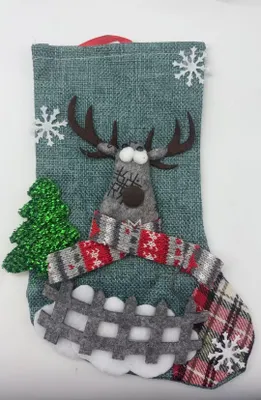 Weihnachtsstrümpfe Set, 4 Stück, rot