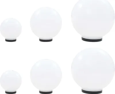 Zdjęcie produktu dla Zestaw 6 kulistych lamp ogrodowych LED, 20/30/40 cm, PMMA