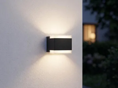 Produktbild von Wandleuchte Up-/Downlight Aluminium Schwarz