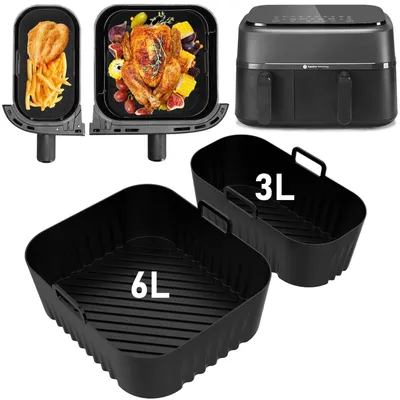 2er Set Silikon-Einsätze für Philips Airfryer 3000 Serie