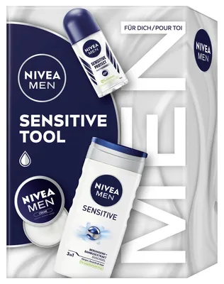 Obrázek produktu pro NIVEA MEN Sensitive Tool Dárková sada pro muže, 3dílná, 338 ml