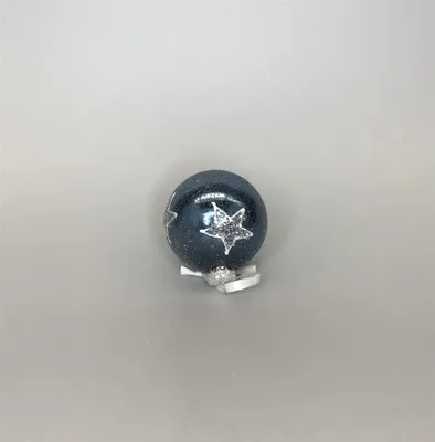 Zdjęcie produktu dla Gilde Weihnachtskugeln blau mit Stern, D: 8 cm