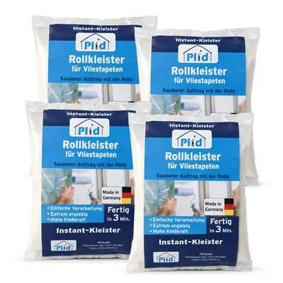 Produktbild von Plid Rollkleister für Vliestapeten, 4 x 200 g, in 3 Minuten gebrauchsfertig