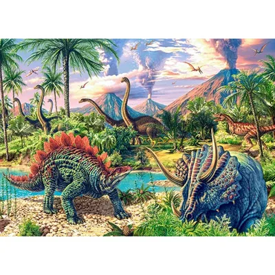 Obrázek produktu pro Castorland Dinosaur Volcanos 120 pcs, 120 kusů, Kreslené filmy, 6 rok/roky