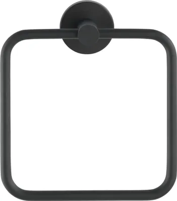 Produktbild von WENKO Handtuch Halter Ring Stange Edelstahl Küchen BOSIO Schwarz Accessoires