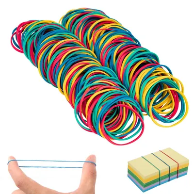 Gummibänder 38mm, 130 Stück, bunt, stark & dehnbar