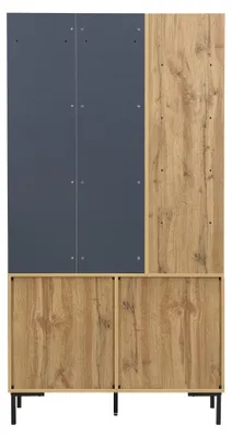 Image de Meuble d'entrée - Porte-manteau - Armoire - Meuble d'entrée - Meuble de couloir - Design moderne - Étagère réglable