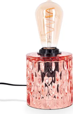 Produktbild von Pescara Tischlampe aus Glas/Metall in Rosa/Schwarz