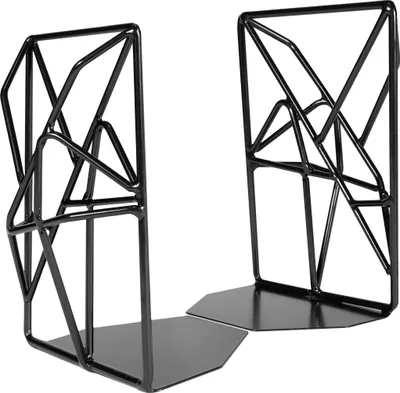 Produktbild von QUVIO Buchstütze 2 Stück Design - Buchstütze - Buchhalter - Schwarz