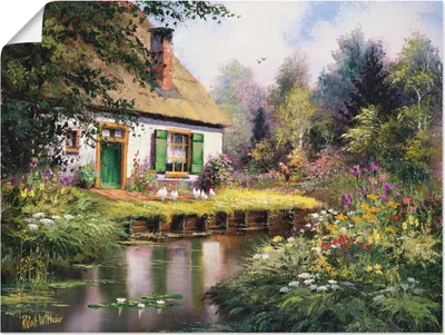 Produktbild von ARTland Poster Am Bach Größe: 60x45 cm