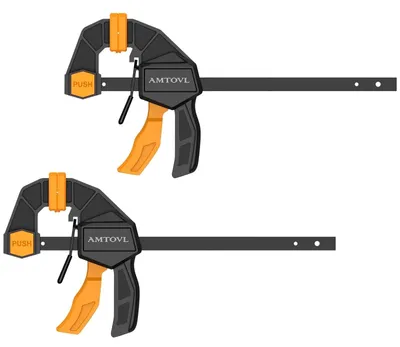 Produktbild von Schraubzwinge Einhandzwinge F-Zwinge Spreizer - 155 mm - Spannweite 130 bis 280 mm - 2 Stück