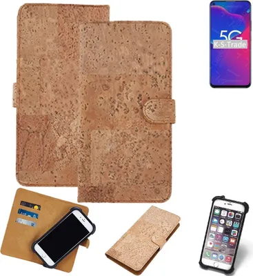 Produktbild von K-S-Trade Hülle kompatibel mit ZTE Axon 11 SE  Kork Handyhülle Cover  Schutzhülle TPU Case Bumper in Hellbraun, (1x)