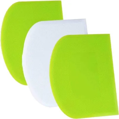 Image de Set de pâtisserie 3 pièces, spatules en plastique sans BPA, couteau à pâte, moule à pain, vert et blanc, 11,8 × 9,3 cm
