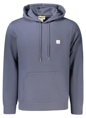 Produktbild von Blaues Herren Langarm-Sweatshirt ohne Reißverschluss mit Kapuze