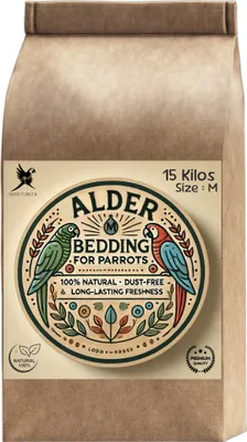 Produktbild von Hochwertige Erlenholzspäne Für Papageien - 15 Kg M - Ideal Für Käfige Und Volieren