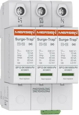 Obrázok produktu pre Mersen PV-Ü-ABLEITER T1+2 1000V 3P+FM (STPT12-5K1000V-YPVM)