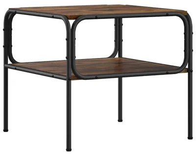 Imagen del producto de Mesita auxiliar de roble ahumado, 100 x 50 x 46 cm, fabricada en material de madera