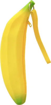 Produktbild von Mode Silikon Banana Form Geldbörse Reißverschluss Make-up Pinsel Tasche Aufbewahrungstasche Gelb