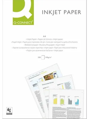 Immagine prodotto di Q-Connect® KF01553 Carte premium per getto d'inchiostro - A4, 100 g/m², bianco, 200 fogli