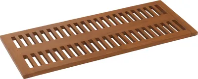 Produktbild von Teak-Badematte HWC-M86, Duschmatte Badvorleger, hochwertiges B-Grade-Teak (Kernholz, 20-30 Jahre), 3x40x100cm
