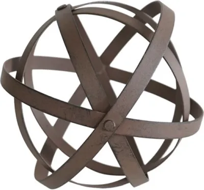 Produktbild von Deko Kugel Metall Rostlook Gartenkugel faltbar Deko Garten Figur Objekt Skulptur