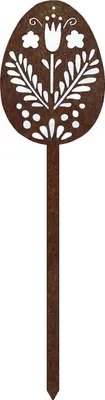Produktbild von CORGARDEN Gartendekoration Ostereier 2, 51 x 14 cm, Cortenstahl CORGARDEN 1064