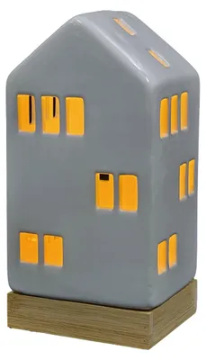 Produktbild von TrendLine Lichthaus Keramik 9 x 7 x 18 cm weiß