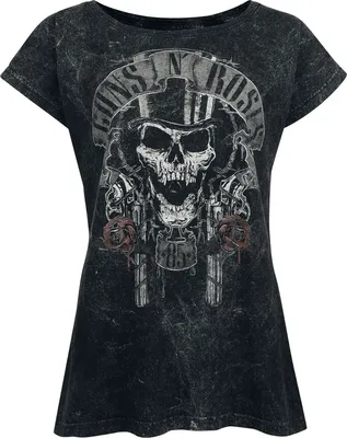 Produktbild von Guns N' Roses T-Shirt Damen Top Hat schwarz Band-Merch, Bands 100% Baumwolle XL