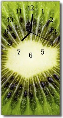 Produktbild von Tulup Glasuhr Wanduhr Küchenuhr Echt-Glas 30x60 Kiwi Grün