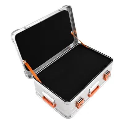 Produktbild von ALUBOX Aluminium Transportbox 39L – Mit Würfelschaum – Staub- & Spritzwassergeschützt – Stapelbare Schutzkiste
