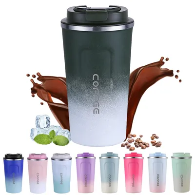 Isolierbecher 510 ml, doppelwandig, Edelstahl, auslaufsicher, to go