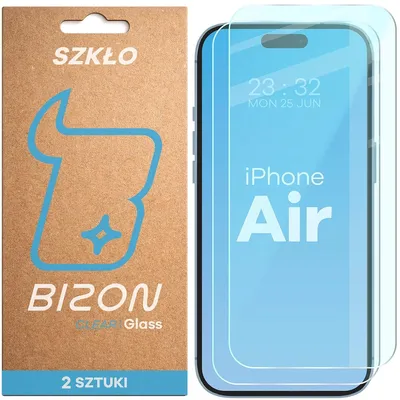 Produktbild von Gehärtetes Glas für iPhone Air, Bizon Glass Clear Duo, 2 Stück