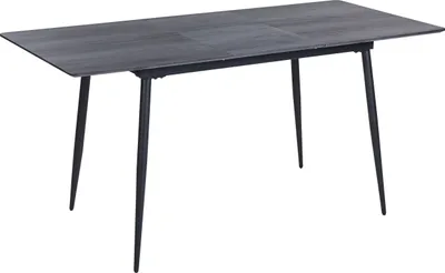 Obrázok produktu pre BELIANI Jedálenský stôl sivý MDF 120/160 x 80 cm rozťahovacia doska kovové nohy obdĺžnikový moderný dizajn