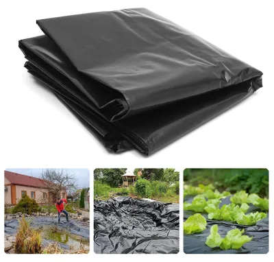 Immagine prodotto di Telo per serra nero polietilene - 2 x 10 m - 0,3 mm - Resistente agli strappi