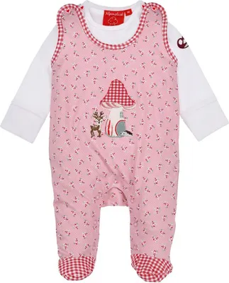 Produktbild von BONDI Baby Strampler Strampelanzug "Blumenallover" 86928 | Rose Größe: 56