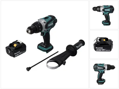 Obrázok produktu pre Akumulátorová príklepová vŕtačka Makita DHP 458 M1 18 V 91 Nm + 1x akumulátor 4,0 Ah - bez nabíjačky